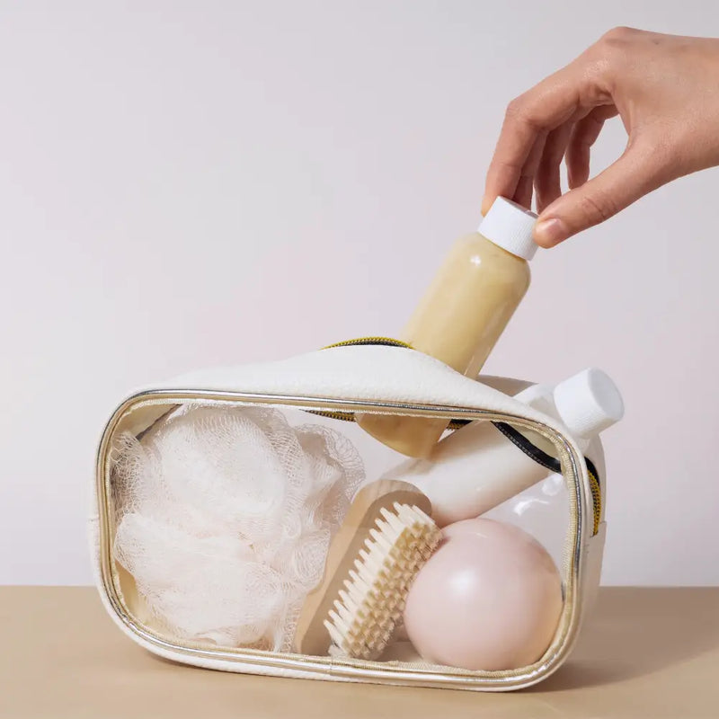 Trousse de toilette transparente