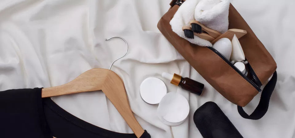 Bannière ordinateur trousse de toilette