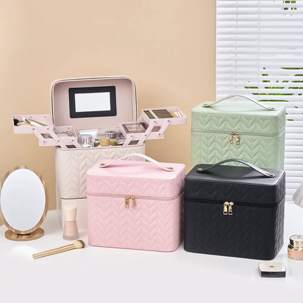 grande trousse de toilette femme luxe cuir