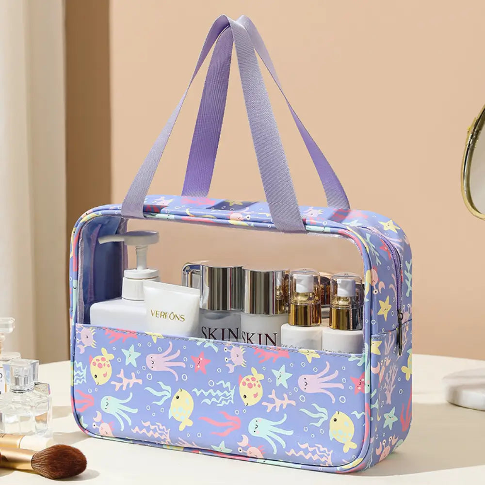 grande trousse de toilettes violet