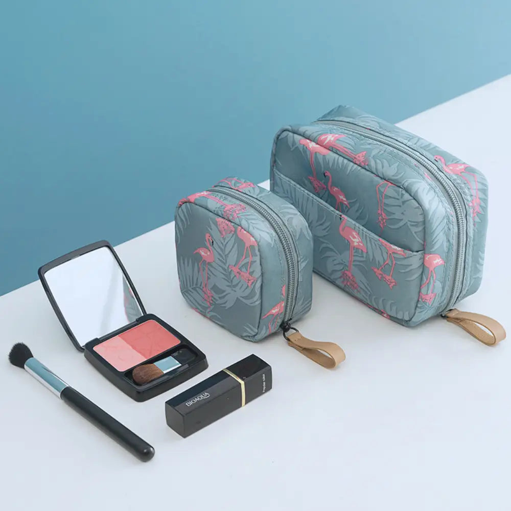 kit trousse de toilette bleu design