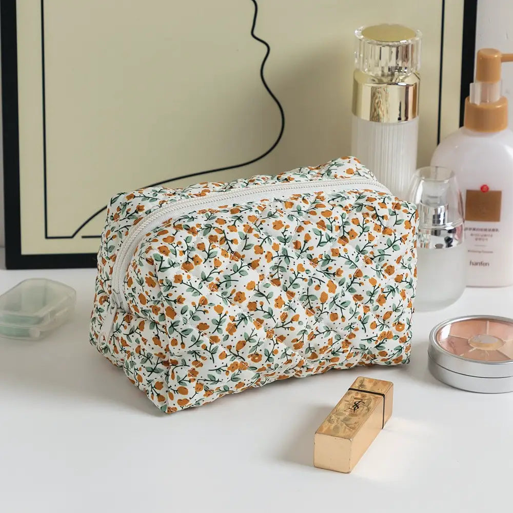 trousse de toilette en gaze de coton en fleur