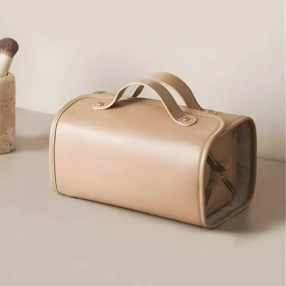 trousse de toilette femme cuir marron