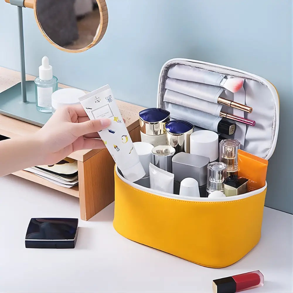 trousse de toilette femme grand format compartiment