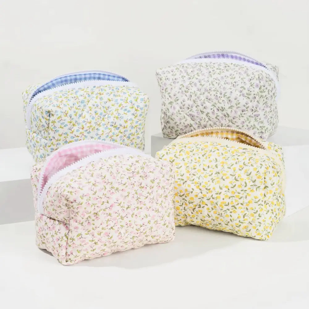 trousse de toilette fleurie plusieurs modelés 