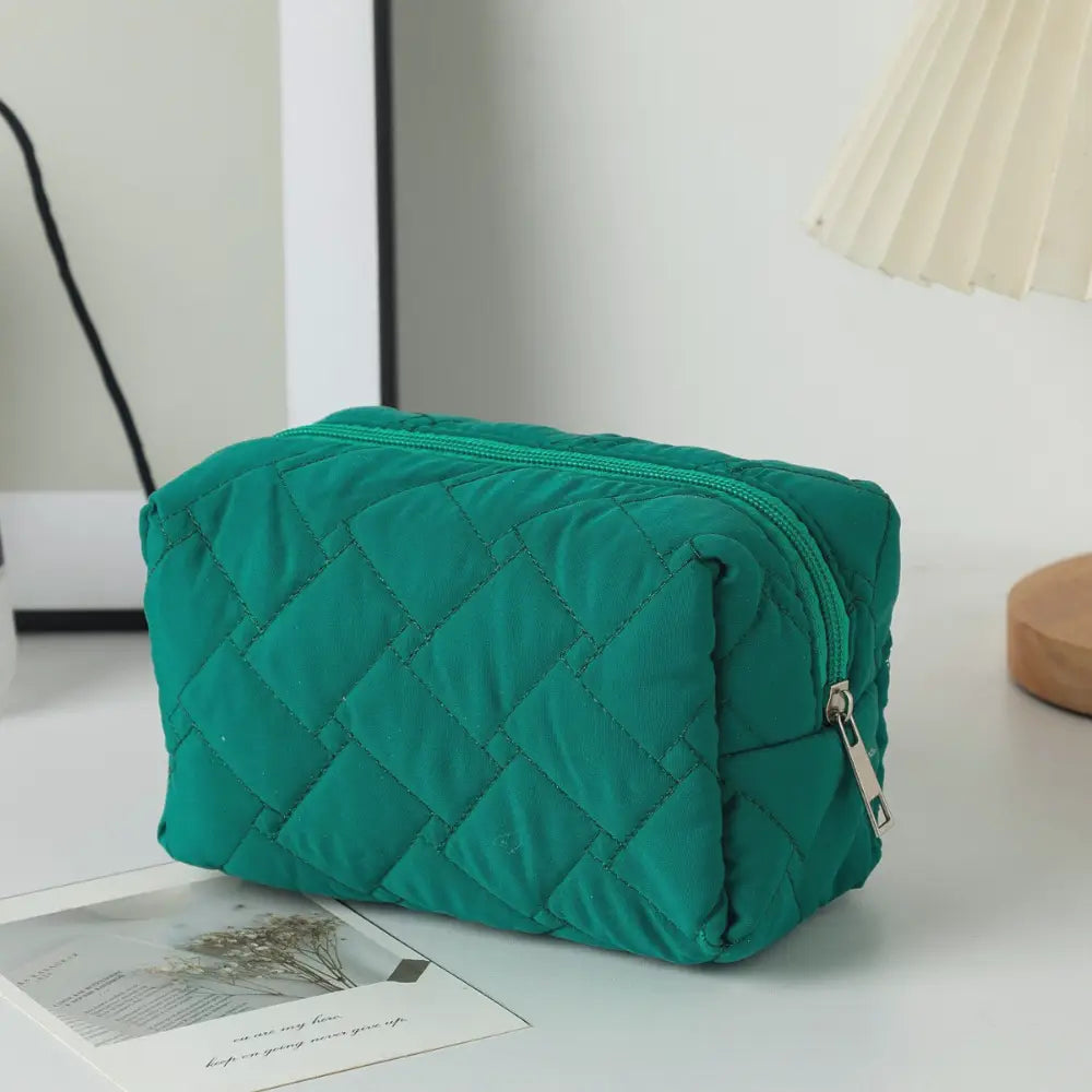 trousse de toilette gaze de coton vert