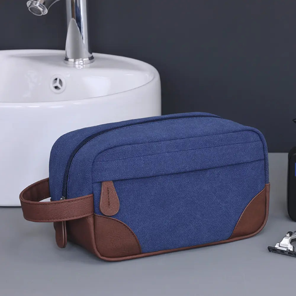 trousse de toilette homme voyage bleu