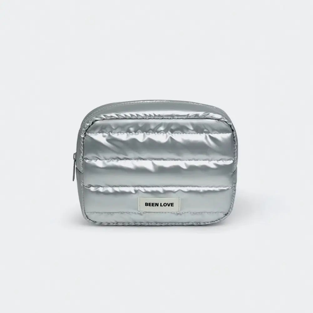 trousse de toilette matelassée gris