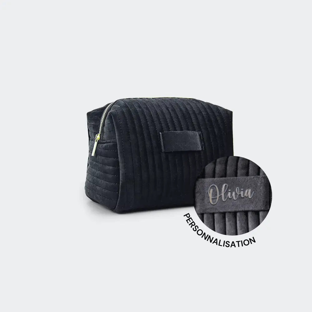 trousse de toilette personnalisée noir