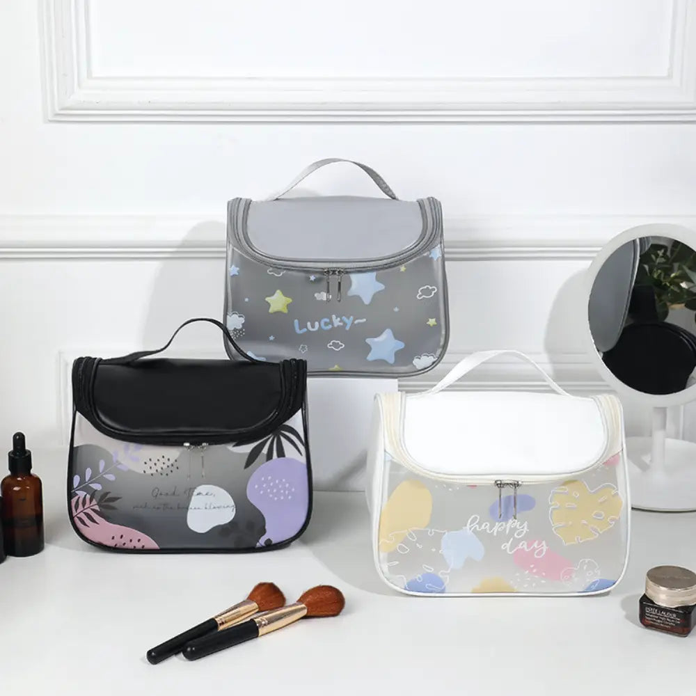 trousse de toilette plastique transparent impermeable