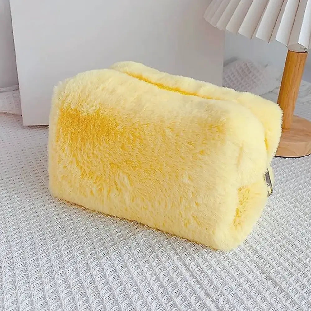 trousse de toilette tissu jaune