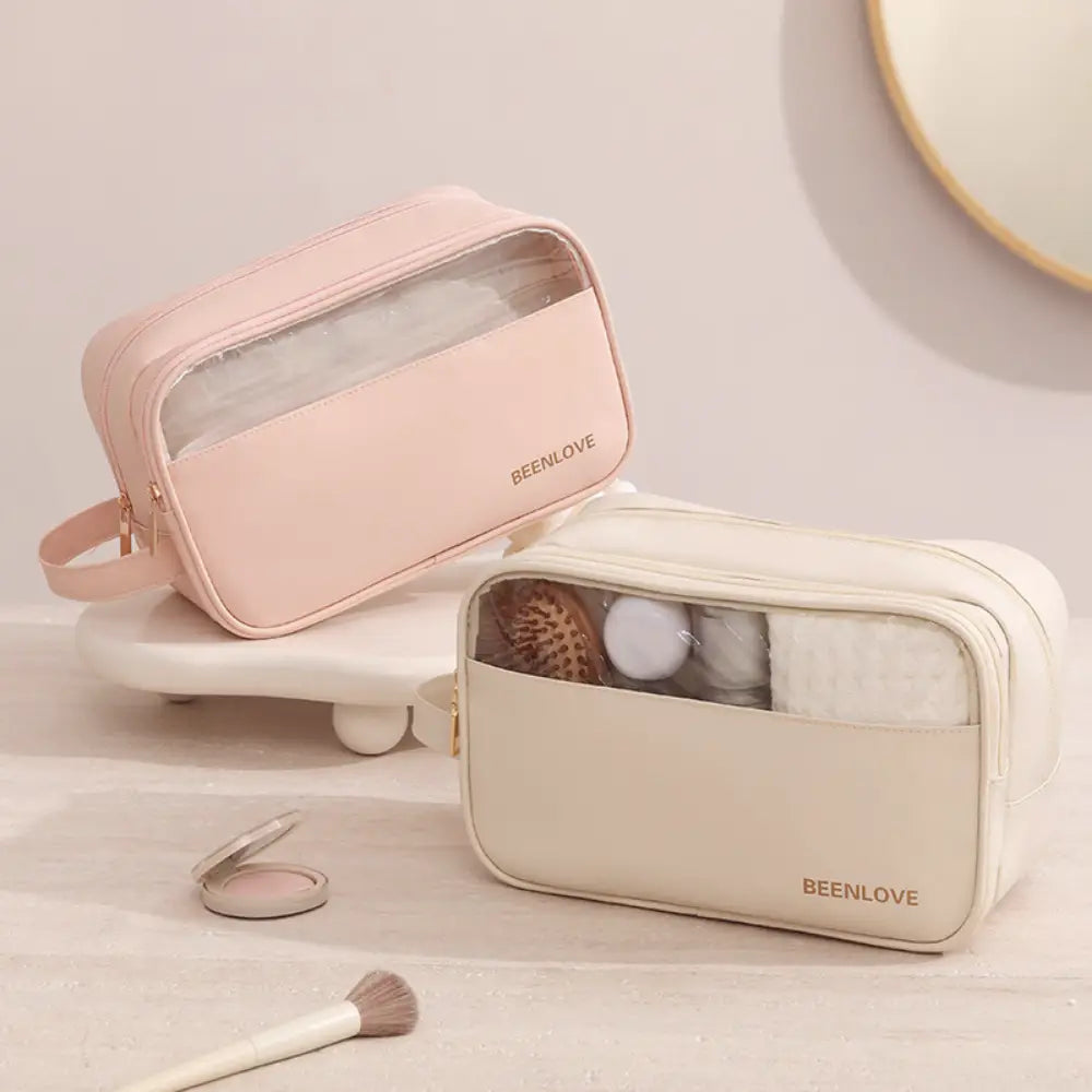 trousse de toilette transparente plusieurs couleurs