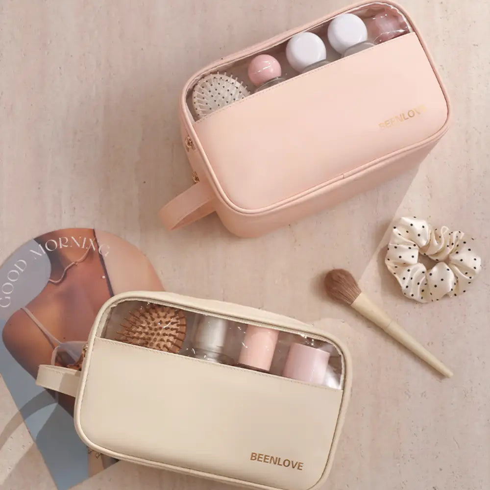 trousse de toilette transparente pour femme
