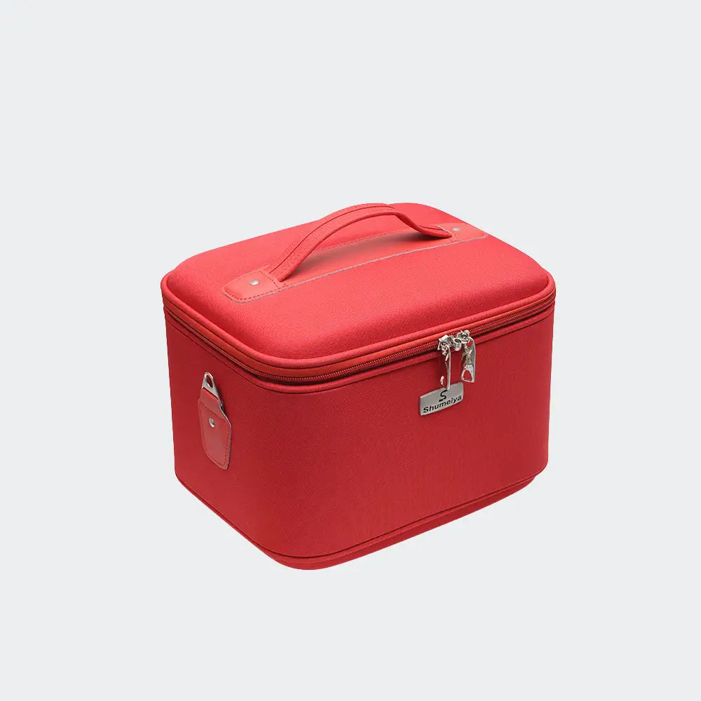 trousse de toilette vanity femme rouge