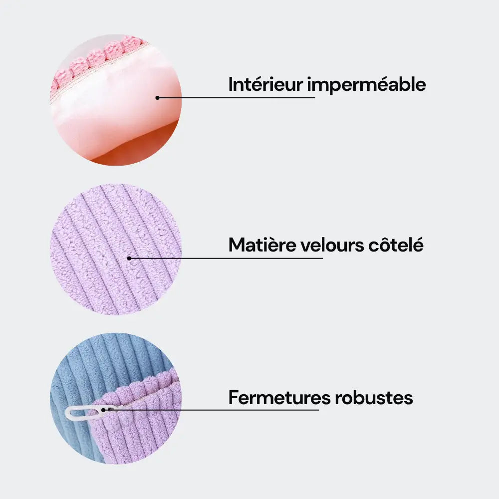 trousse de toilette velours côtelé consignes