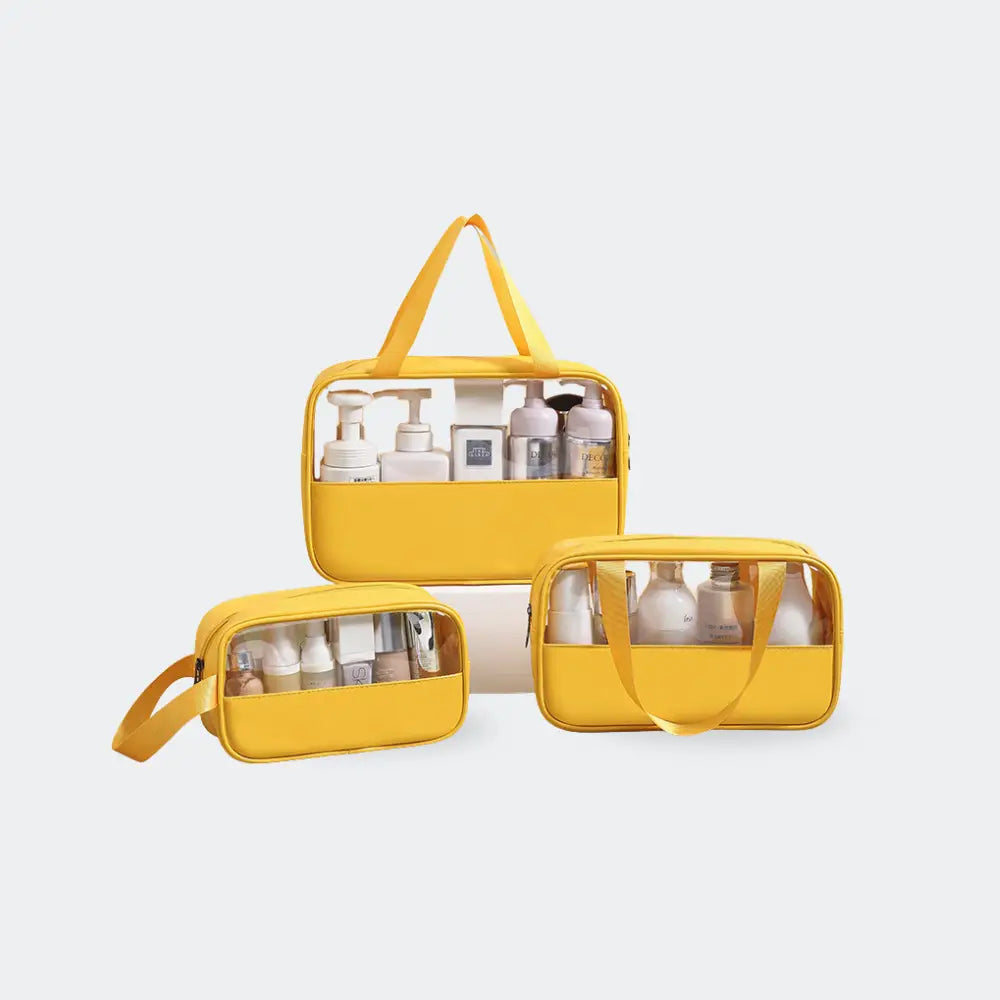 trousses de toilette jaune originales